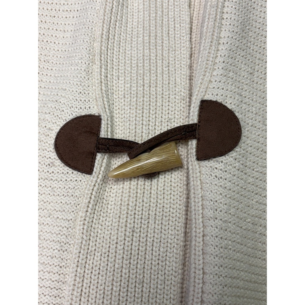 Lauren Ralph Lauren Cream Knit‎ Toggle Cardigan Women Sweater XL TG - Picture 2 of 7